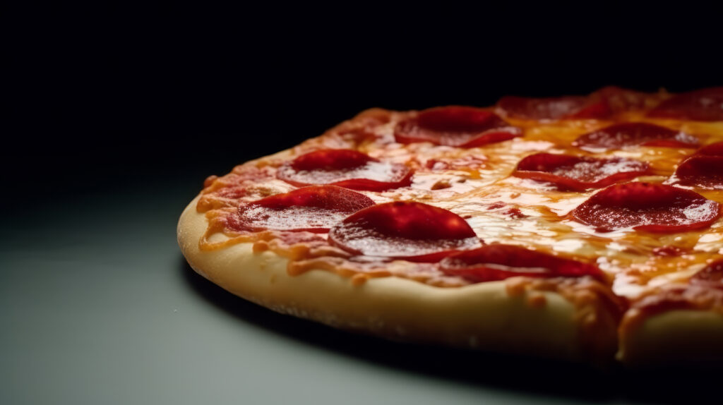 A fresh Butter Chicken pizza straight from the Woolwich Pizza oven